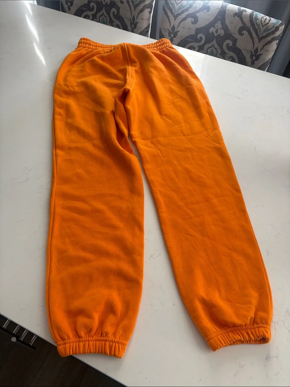 adidas Orange Trefoil Fleece Joggers